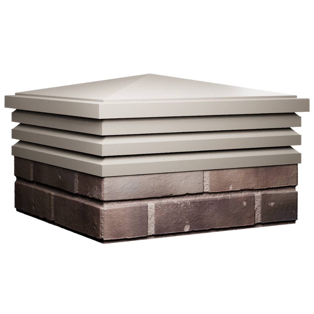 Колпак Zking Бона ХайТек Бежевый на столб 2х2 кирпича (513х513мм) в Солнечногорске фото