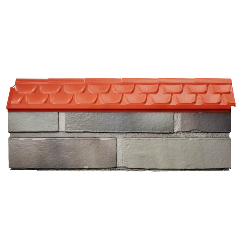 Парапет Zking Эльбрус Красный с посадкой на 0.5 кирпича (130мм) в Солнечногорске фото