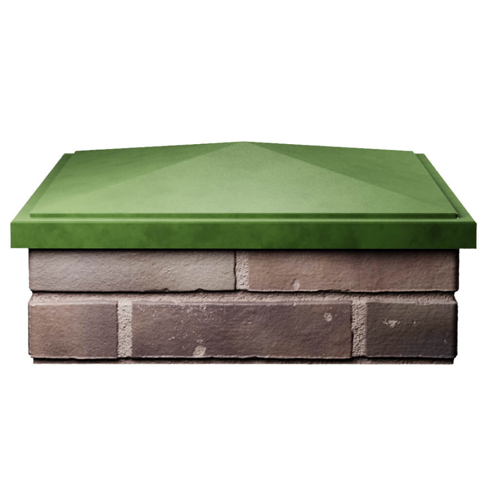Колпак Zking БонаМоно Зеленый на столб 2х2 кирпича (515х515, 530х530мм) Солнечногорск фото