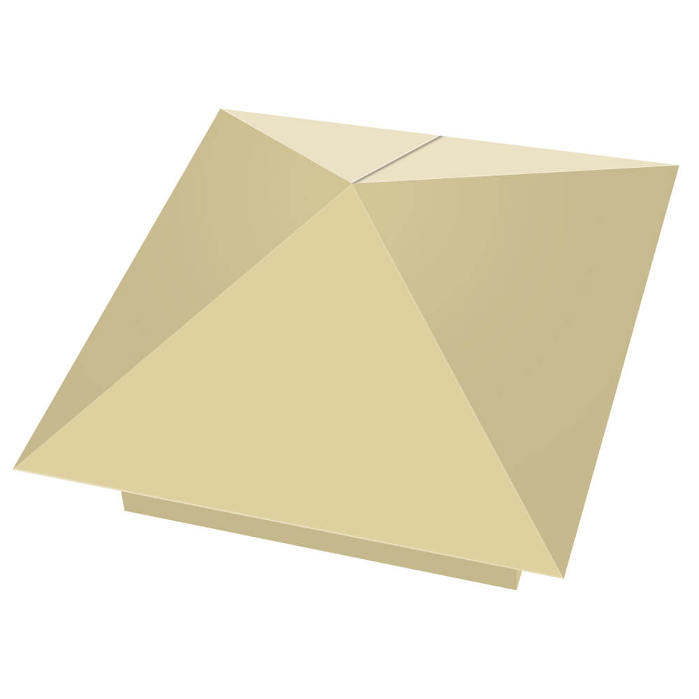 Колпак металлический 400х400мм RAL1014 Бежевый заборный Солнечногорск фото