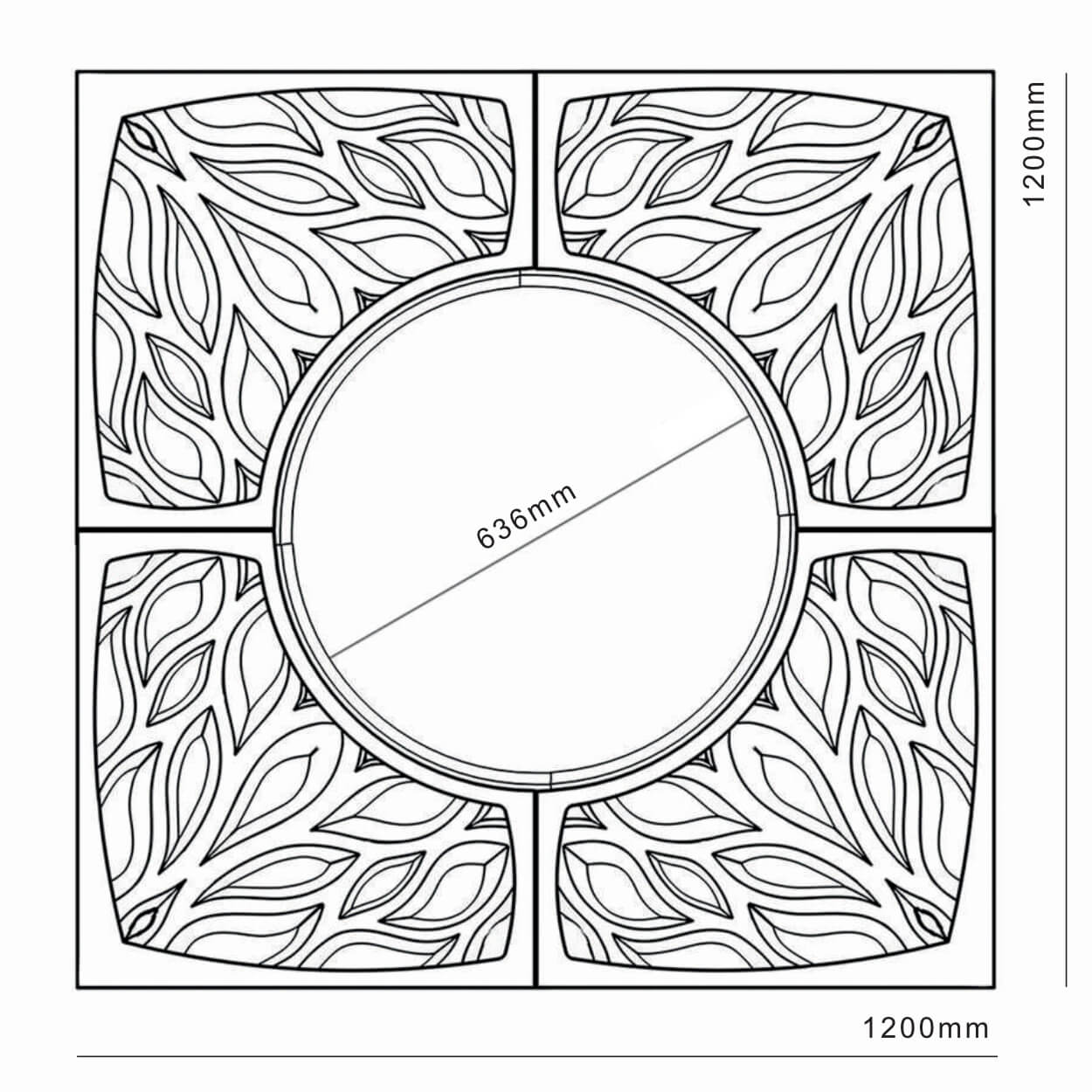Приствольная решетка для дерева ZKING CRUST 1.2х1.2м Черная в Солнечногорске фото