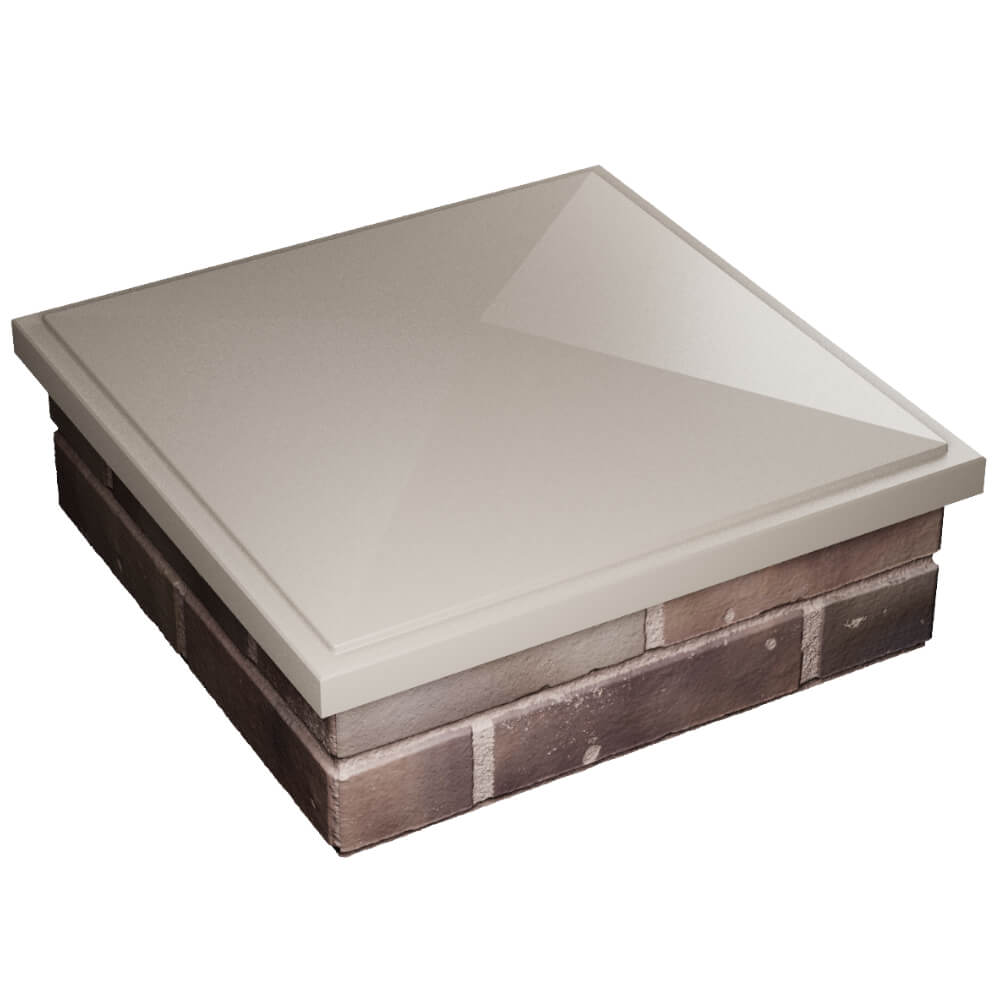 Колпак Zking БонаМоно Бежевый на столб 2х2 кирпича (515х515, 530х530мм) в Солнечногорске фото