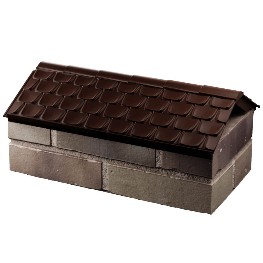 Парапет Zking Эльбрус Коричневый с посадкой на 1 кирпич (255мм) в Солнечногорске фото