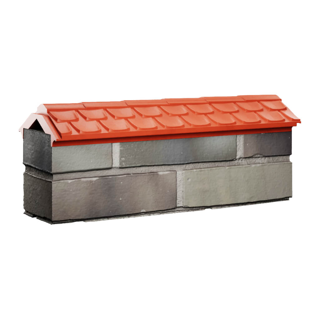 Парапет Zking Эльбрус Красный с посадкой на 0.5 кирпича (130мм) Солнечногорск фото