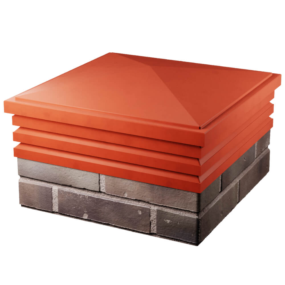 Колпак Zking Бона ХайТек Красный на столб 2х2 кирпича (513х513мм) в Солнечногорске фото