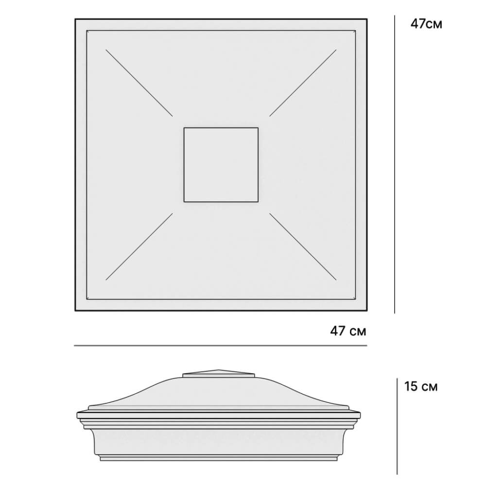 Колпак Zking Монблан Коричневый на столб 1.5х1.5 кирпича (385х385мм) в Солнечногорске фото