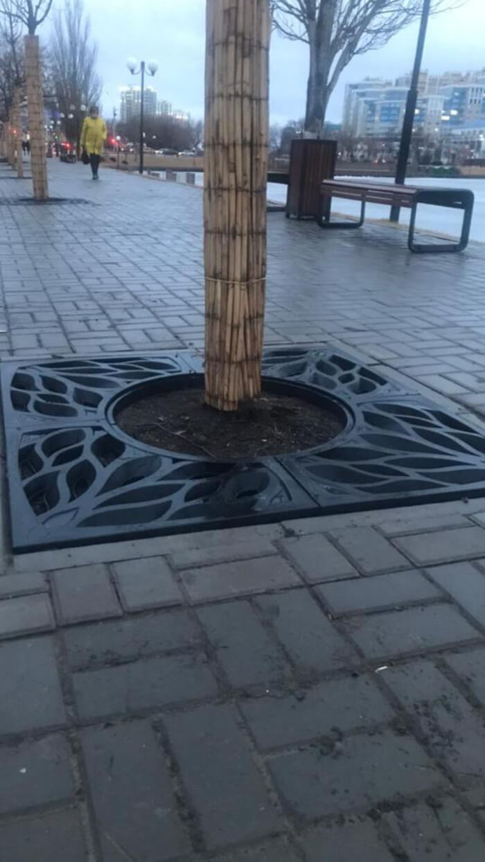 Приствольная решетка для дерева ZKING CRUST 1.2х1.2м Черная в Солнечногорске фото