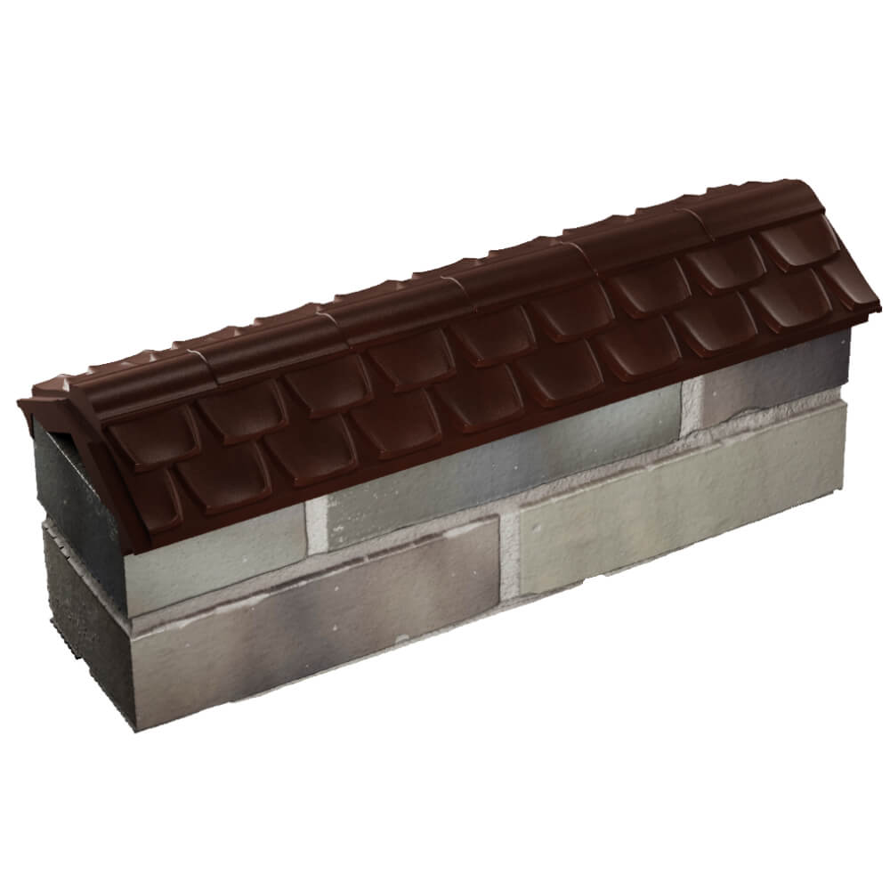 Парапет Zking Эльбрус Коричневый с посадкой на 0.5 кирпича (130мм) в Солнечногорске фото