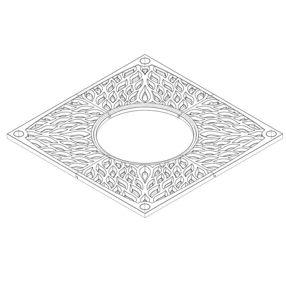 Приствольная решетка для дерева ZKING CRUST 2х2м Черная в Солнечногорске фото