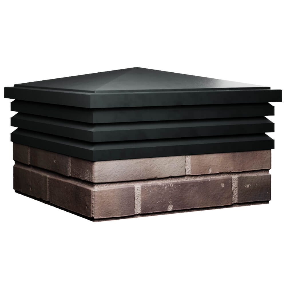 Колпак Zking Бона ХайТек Черный на столб 2х2 кирпича (513х513мм) в Солнечногорске фото