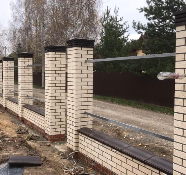 Колпак Zking Бона ХайТек Коричневый на столб 1.5х1.5 кирпича (385х385мм) в Солнечногорске фото