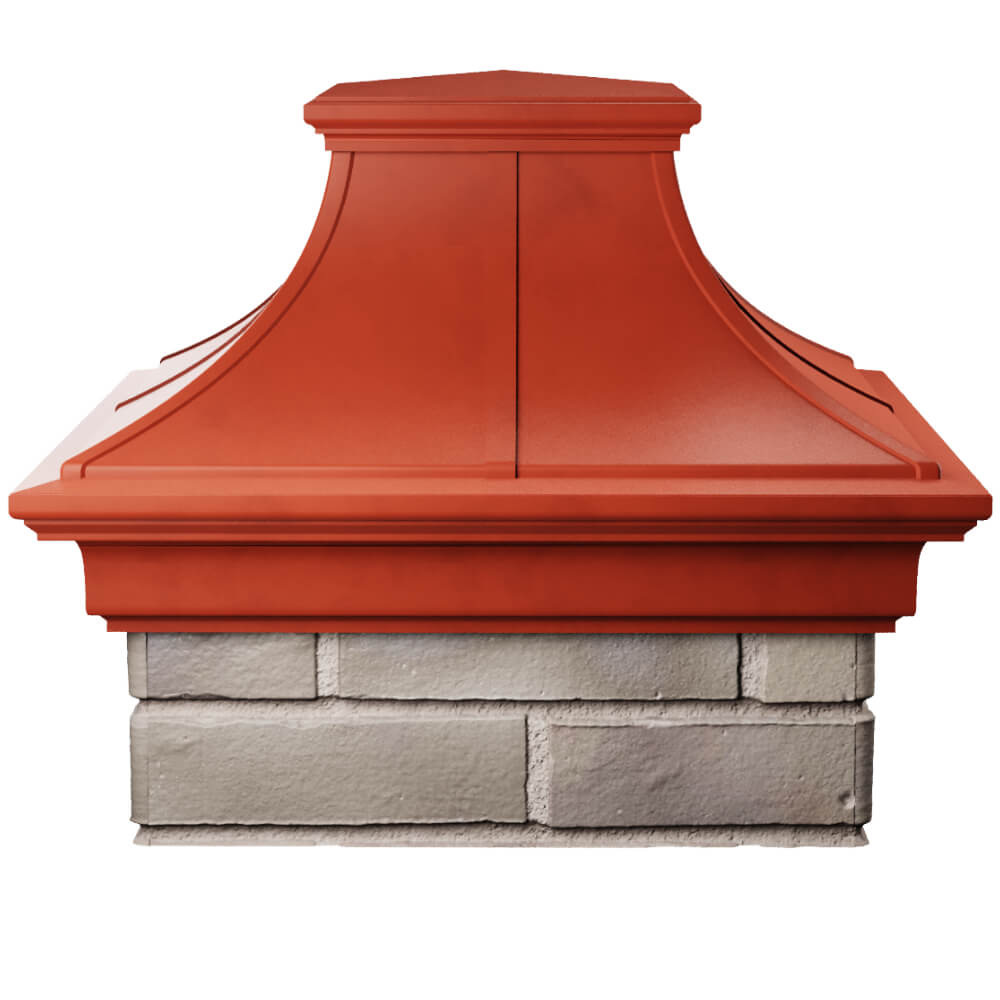 Колпак Zking Монблан Премиум Красный на столб 1.5х1.5 кирпича (385х385мм) Солнечногорск фото