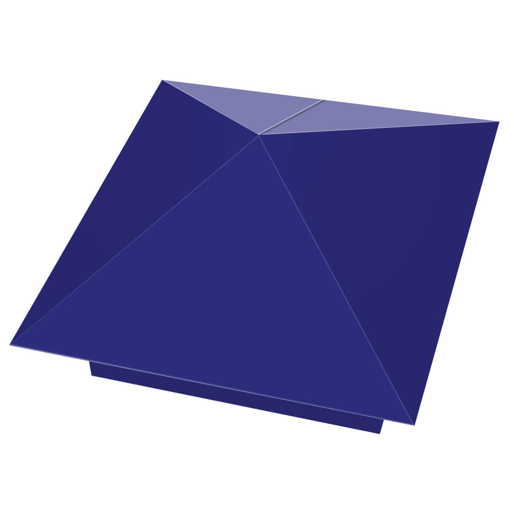 Колпак металлический 400х400мм RAL5002 Синий Ультрамарин заборный Солнечногорск фото