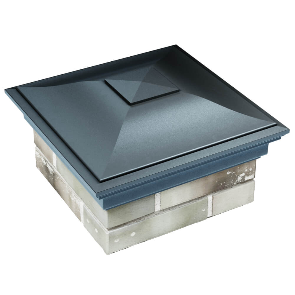 Колпак Zking Монблан Серый на столб 1.5х1.5 кирпича (385х385мм) в Солнечногорске фото