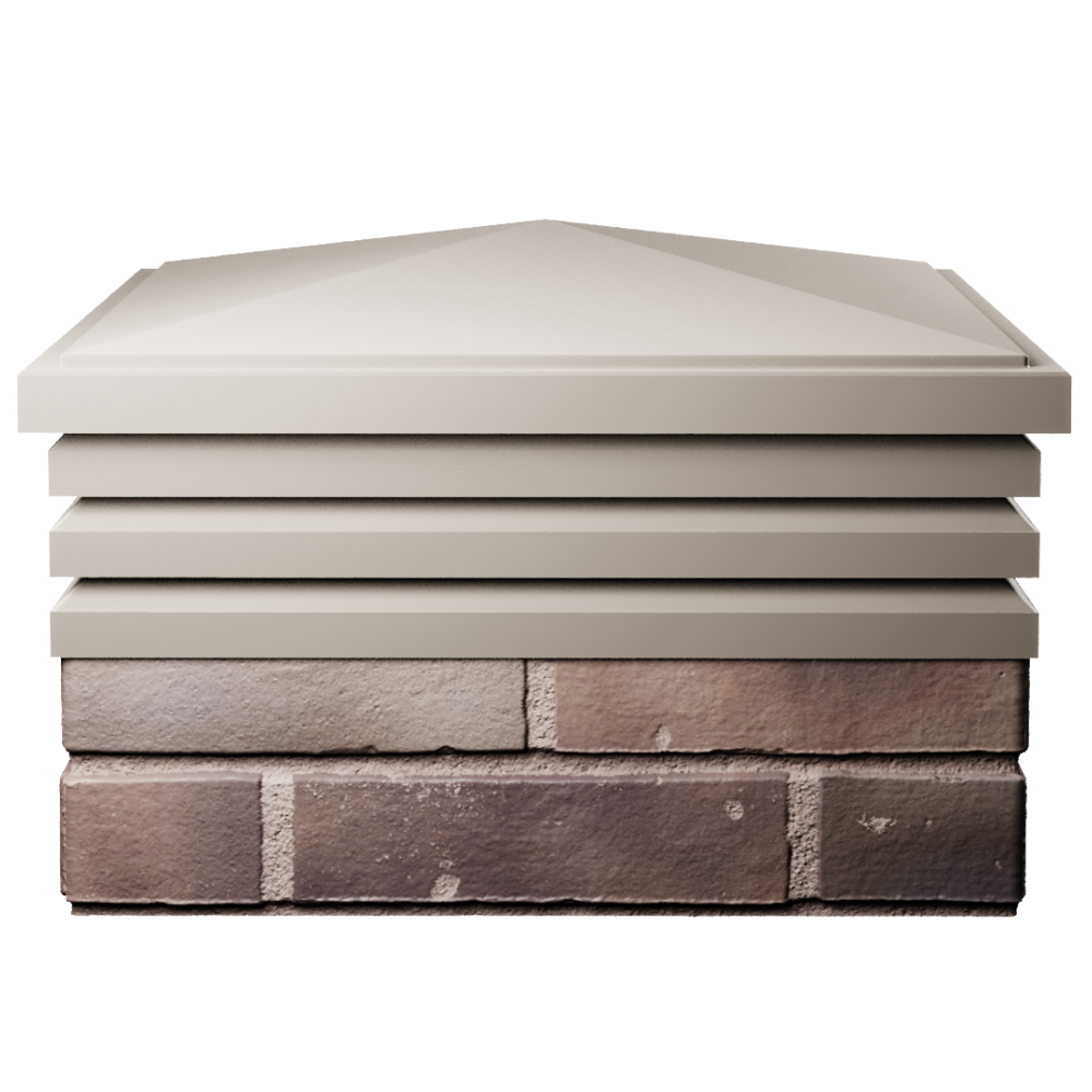 Колпак Zking Бона ХайТек Бежевый на столб 2х2 кирпича (513х513мм) Солнечногорск фото