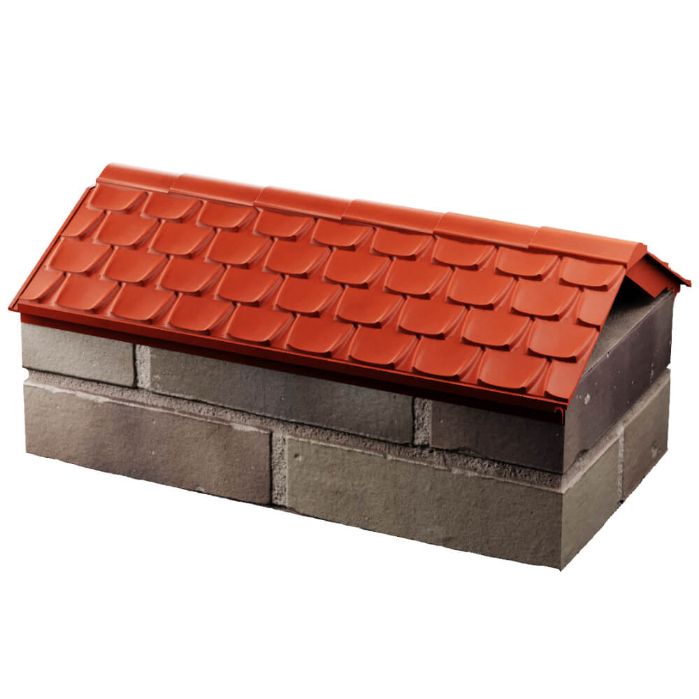 Парапет Zking Эльбрус Красный с посадкой на 1 кирпич (255мм) в Солнечногорске фото