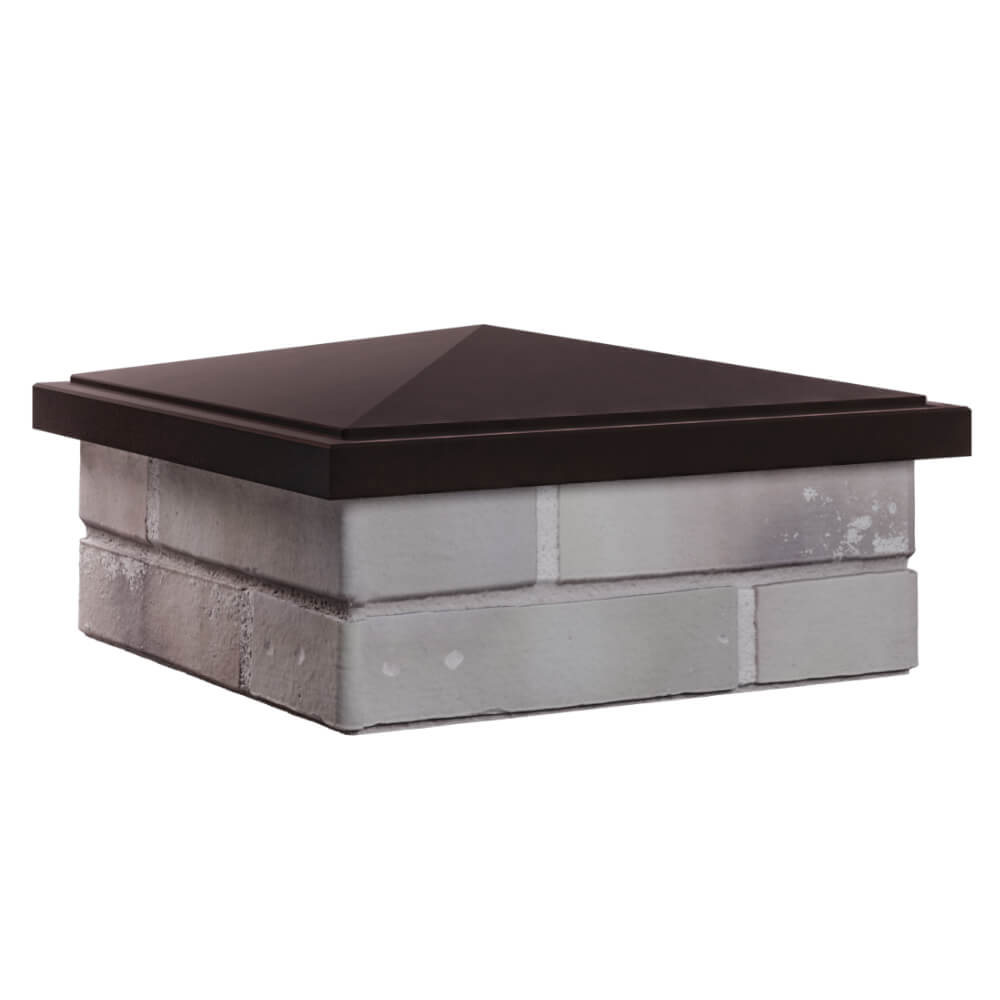 Колпак Zking БонаМоно Коричневый на столб 1.5х1.5 кирпича (385х385, 400х400мм) в Солнечногорске фото