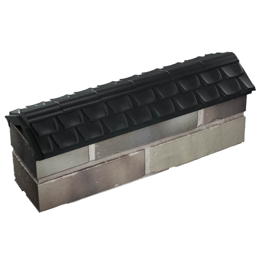 Парапет Zking Эльбрус Черный с посадкой на 0.5 кирпича (130мм) в Солнечногорске фото