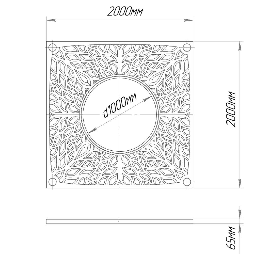 Приствольная решетка для дерева ZKING CRUST 2х2м Черная в Солнечногорске фото