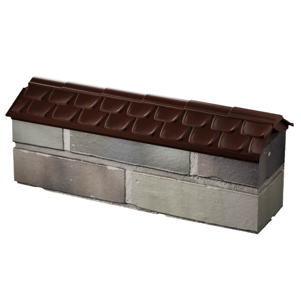 Парапет Zking Эльбрус Коричневый с посадкой на 0.5 кирпича (130мм) в Солнечногорске фото