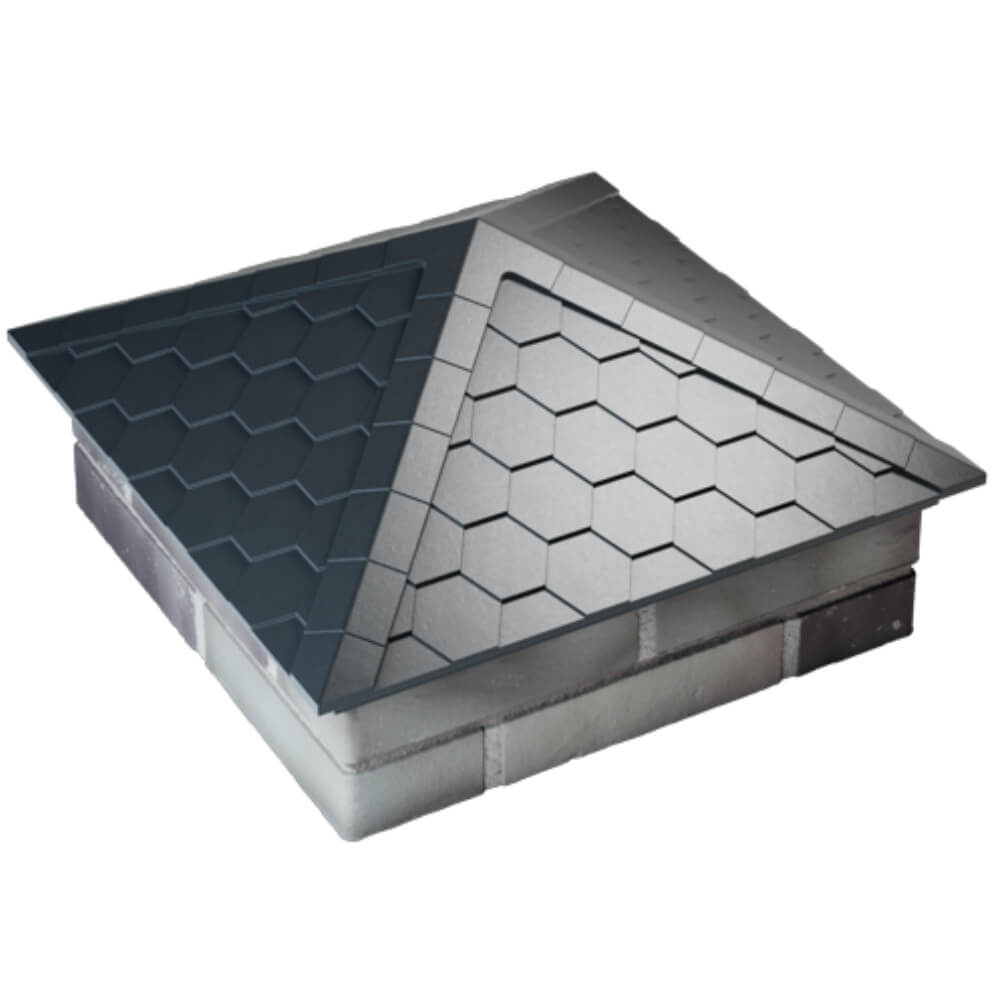 Колпак Zking Эверест Серый на столб 2х2 кирпича (535х535мм) Солнечногорск фото