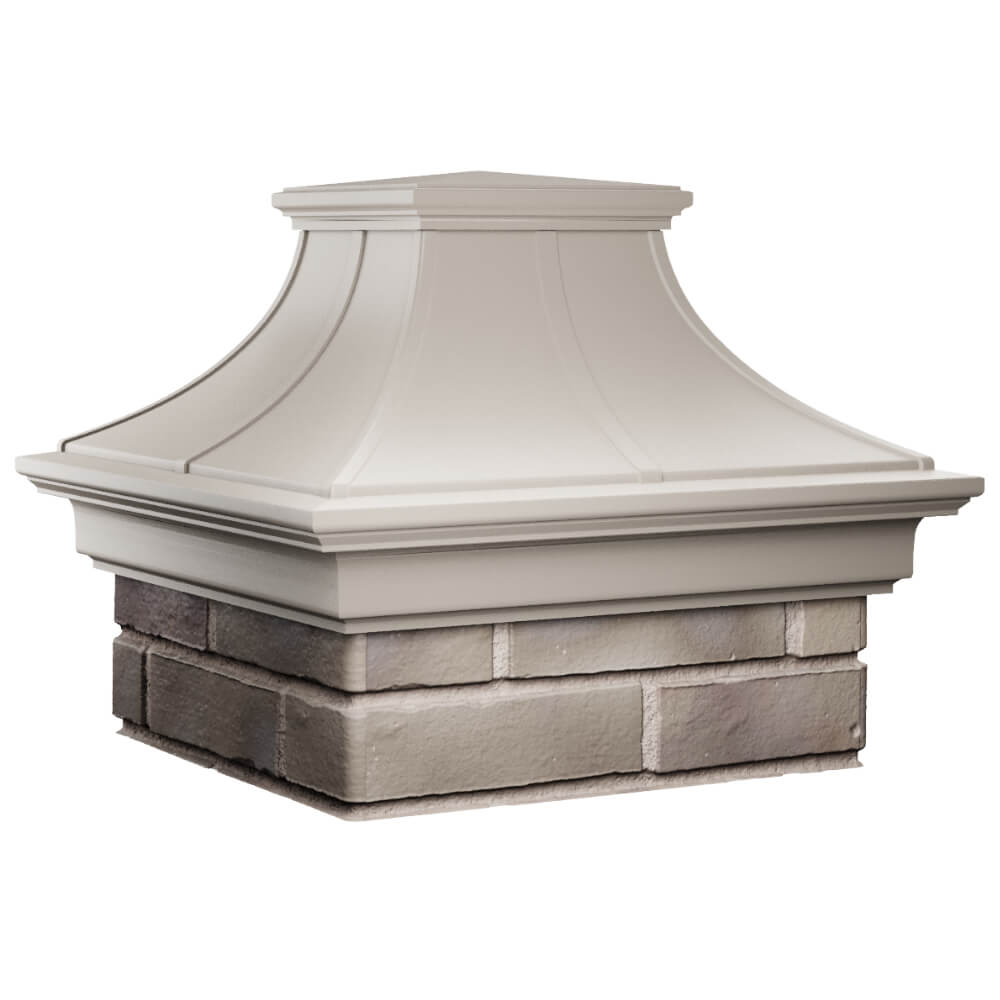 Колпак Zking Монблан Премиум Бежевый на столб 1.5х1.5 кирпича (385х385мм) в Солнечногорске фото