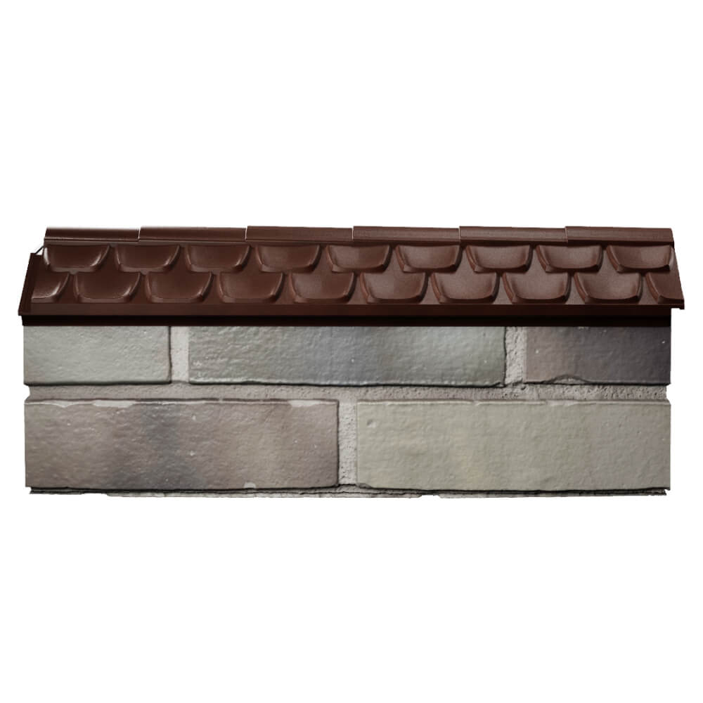 Парапет Zking Эльбрус Коричневый с посадкой на 0.5 кирпича (130мм) в Солнечногорске фото