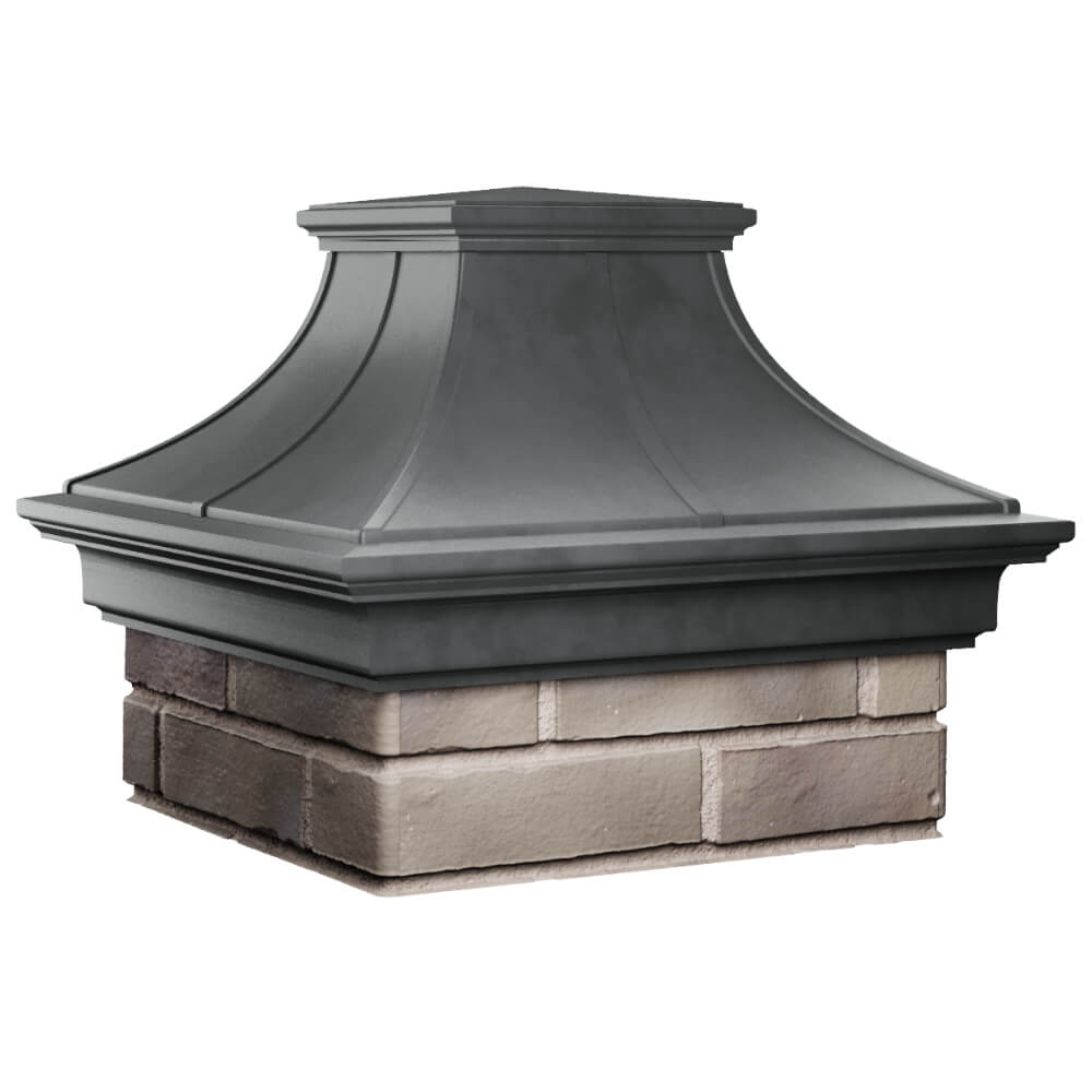 Колпак Zking Монблан Премиум Серый на столб 1.5х1.5 кирпича (385х385мм) в Солнечногорске фото