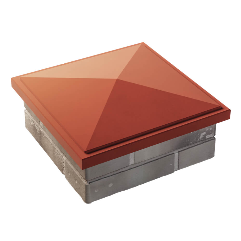 Колпак Zking БонаМоно Красный на столб 1.5х1.5 кирпича (385х385, 400х400мм) в Солнечногорске фото