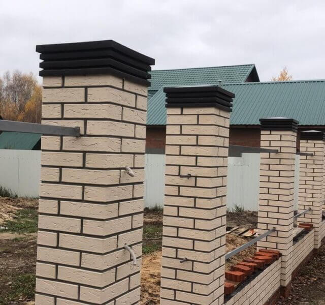 Колпак Zking Бона ХайТек Коричневый на столб 1.5х1.5 кирпича (385х385мм) в Солнечногорске фото