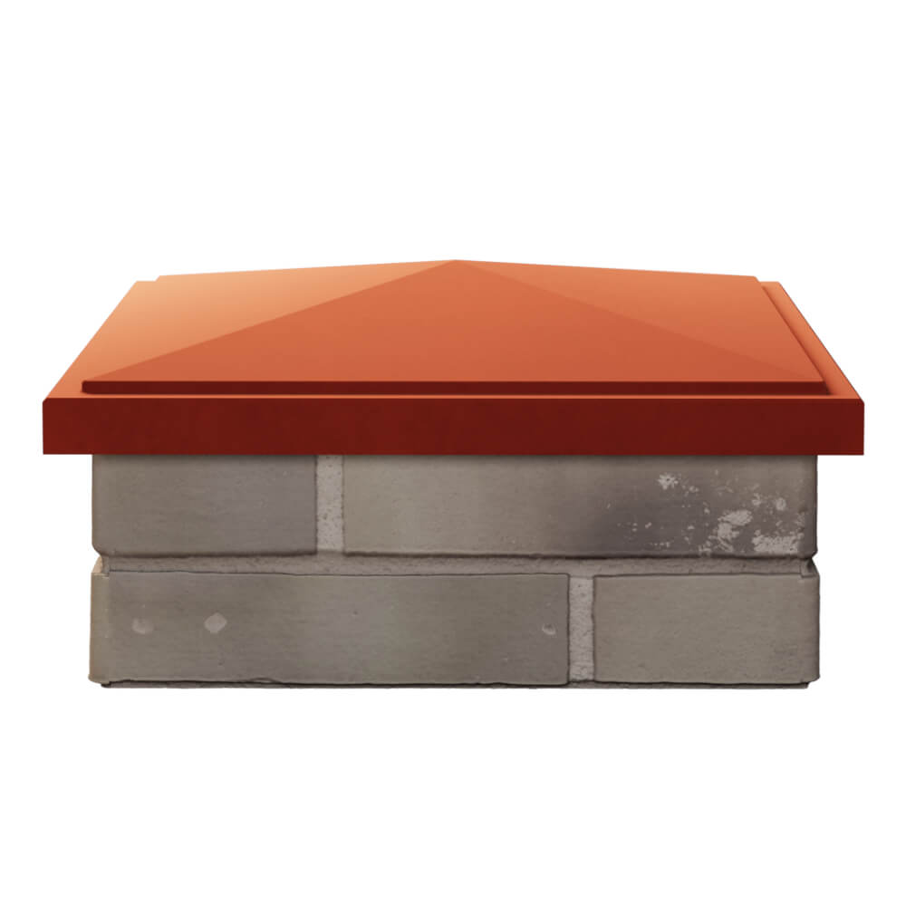 Колпак Zking БонаМоно Красный на столб 1.5х1.5 кирпича (385х385, 400х400мм) Солнечногорск фото