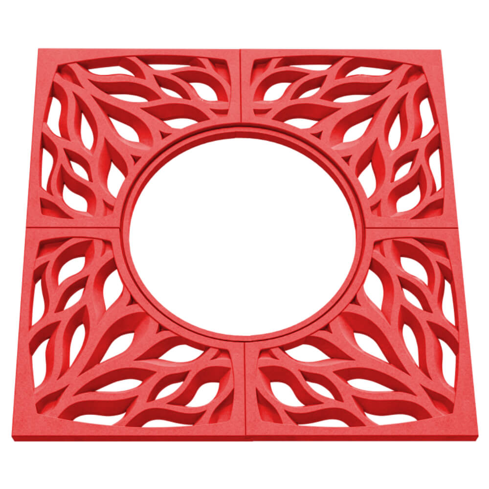 Приствольная решетка для дерева ZKING CRUST 1.2х1.2м Красная в Солнечногорске фото