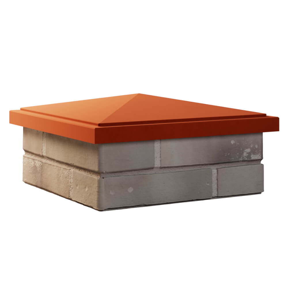 Колпак Zking БонаМоно Красный на столб 1.5х1.5 кирпича (385х385, 400х400мм) в Солнечногорске фото