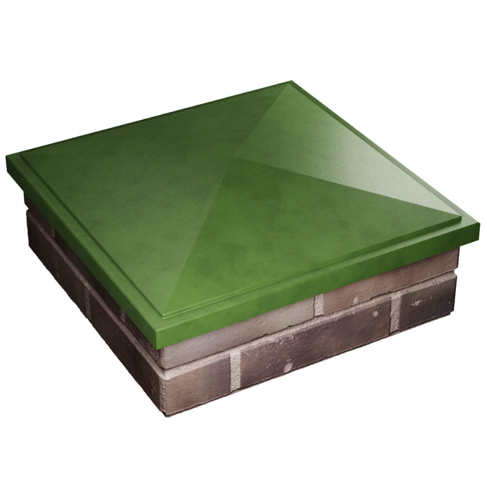 Колпак Zking БонаМоно Зеленый на столб 2х2 кирпича (515х515, 530х530мм) в Солнечногорске фото