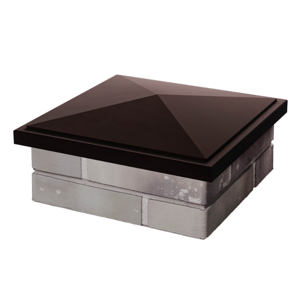 Колпак Zking БонаМоно Коричневый на столб 1.5х1.5 кирпича (385х385, 400х400мм) в Солнечногорске фото