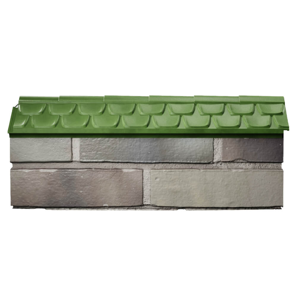 Парапет Zking Эльбрус Зеленый с посадкой на 0.5 кирпича (130мм) в Солнечногорске фото