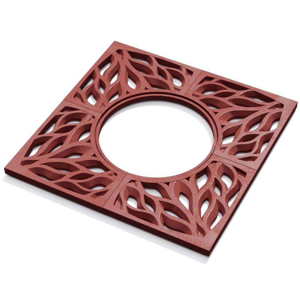 Приствольная решетка для дерева ZKING CRUST 1.2х1.2м Красная в Солнечногорске фото