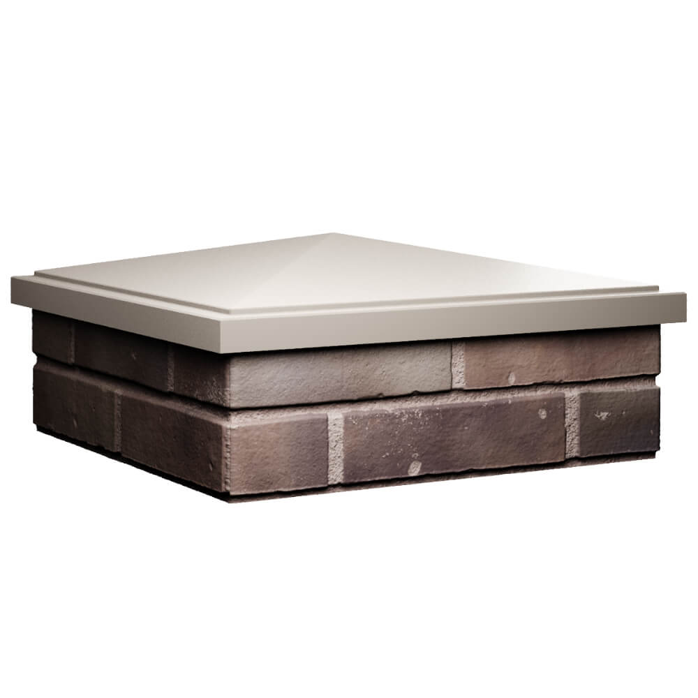 Колпак Zking БонаМоно Бежевый на столб 2х2 кирпича (515х515, 530х530мм) в Солнечногорске фото