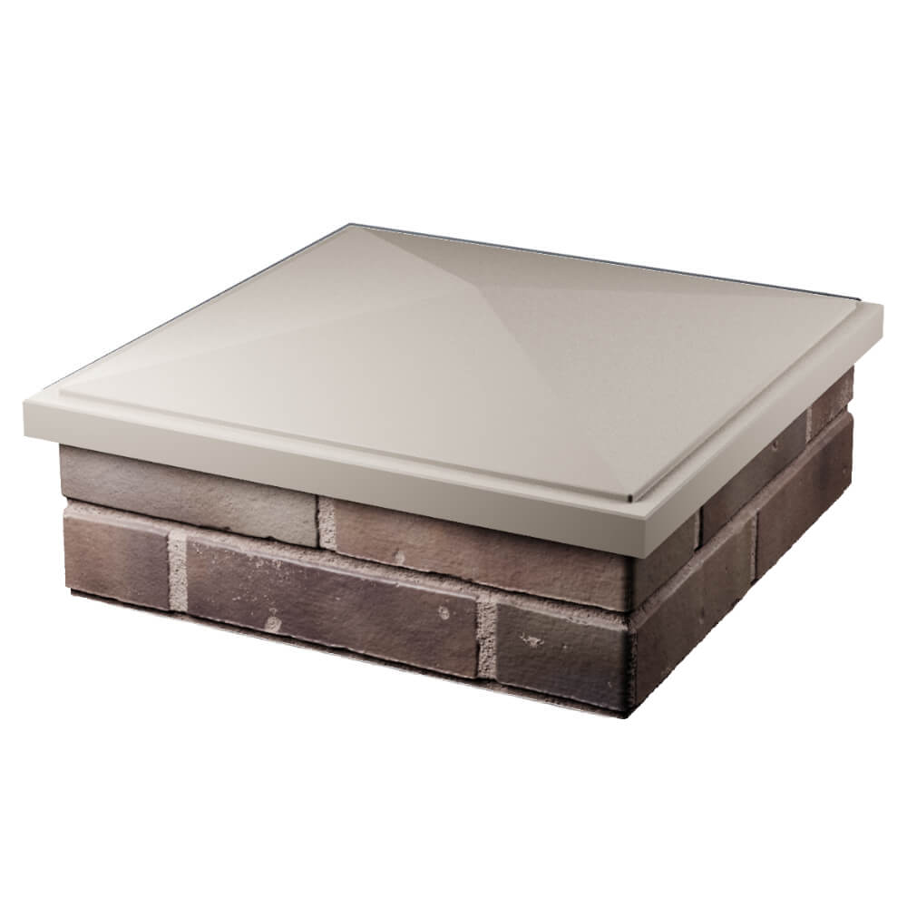 Колпак Zking БонаМоно Бежевый на столб 2х2 кирпича (515х515, 530х530мм) в Солнечногорске фото