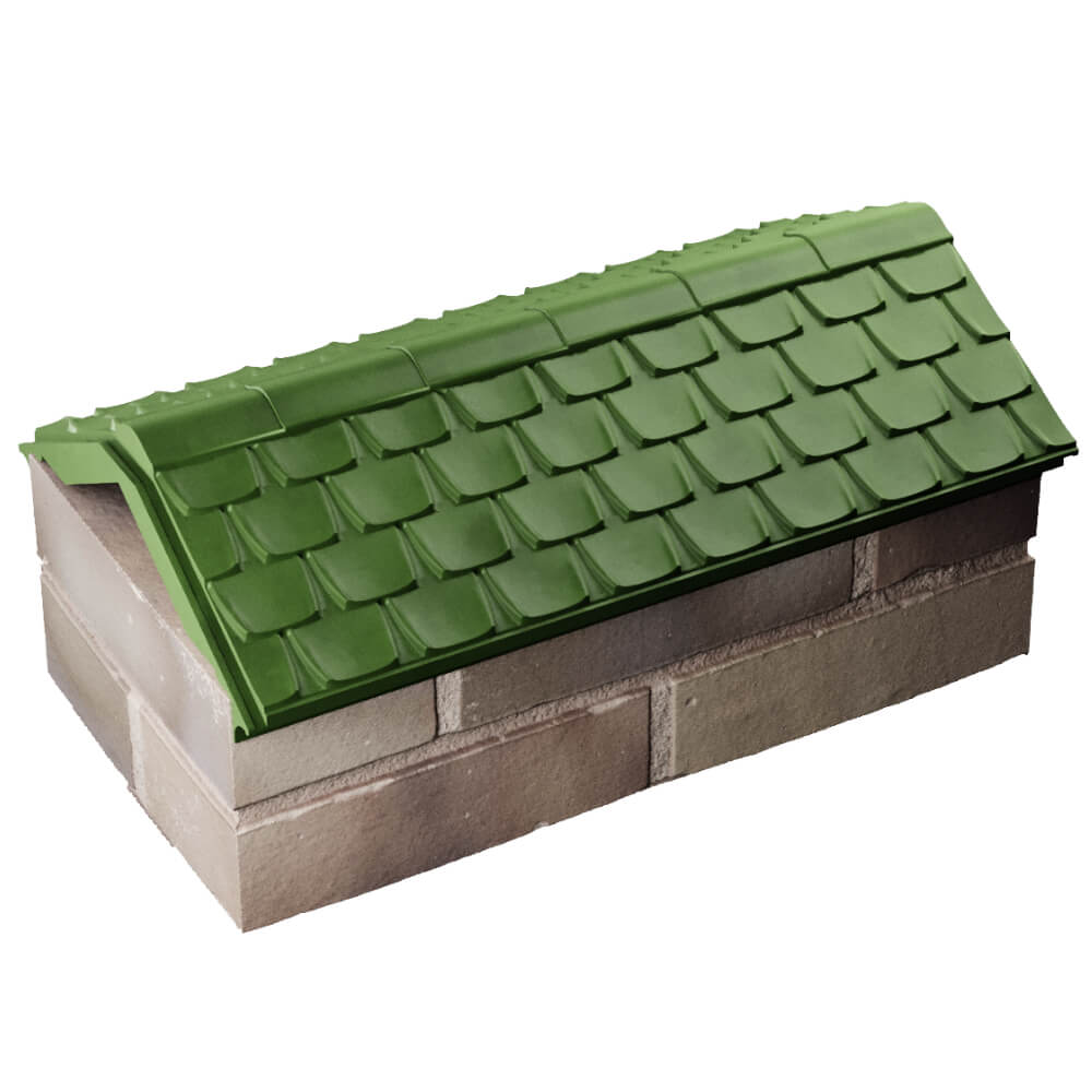Парапет Zking Эльбрус Зеленый с посадкой на 1 кирпич (255мм) в Солнечногорске фото
