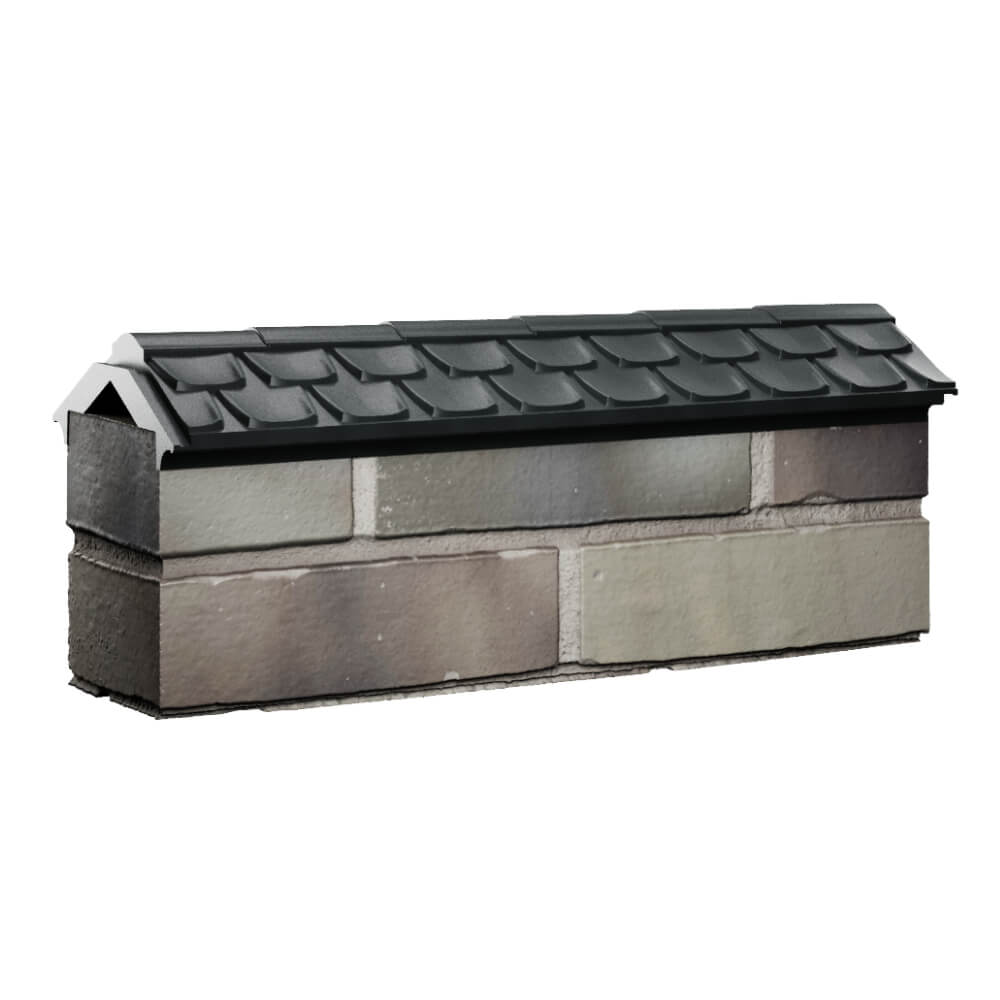 Парапет Zking Эльбрус Черный с посадкой на 0.5 кирпича (130мм) Солнечногорск фото