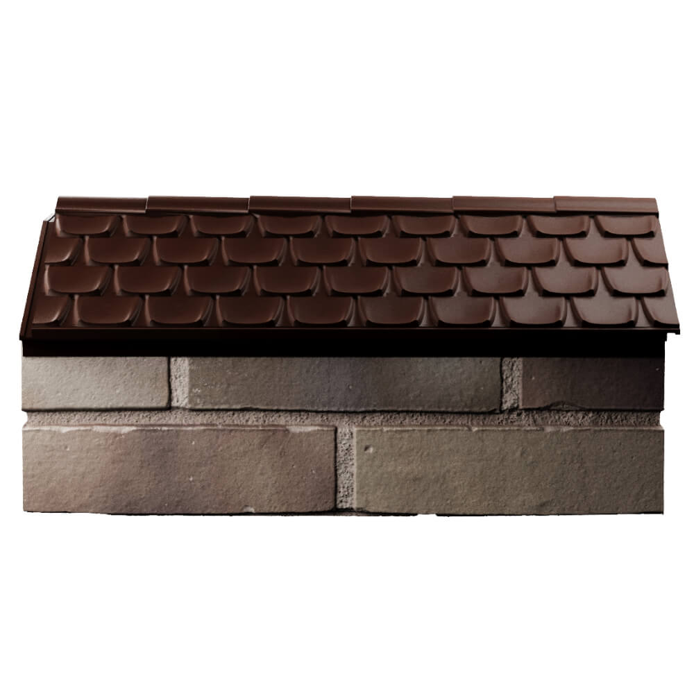 Парапет Zking Эльбрус Коричневый с посадкой на 1 кирпич (255мм) в Солнечногорске фото