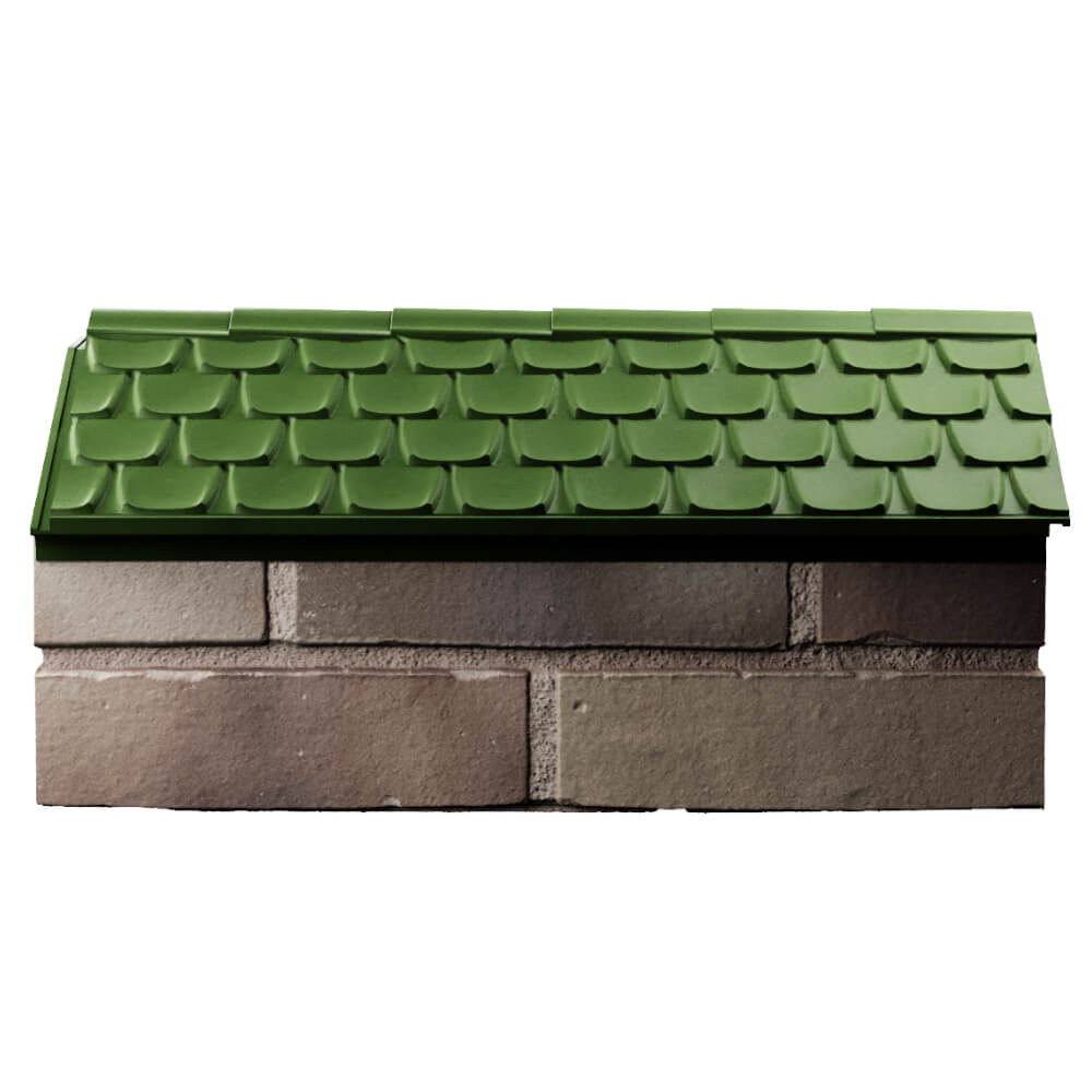 Парапет Zking Эльбрус Зеленый с посадкой на 1 кирпич (255мм) в Солнечногорске фото
