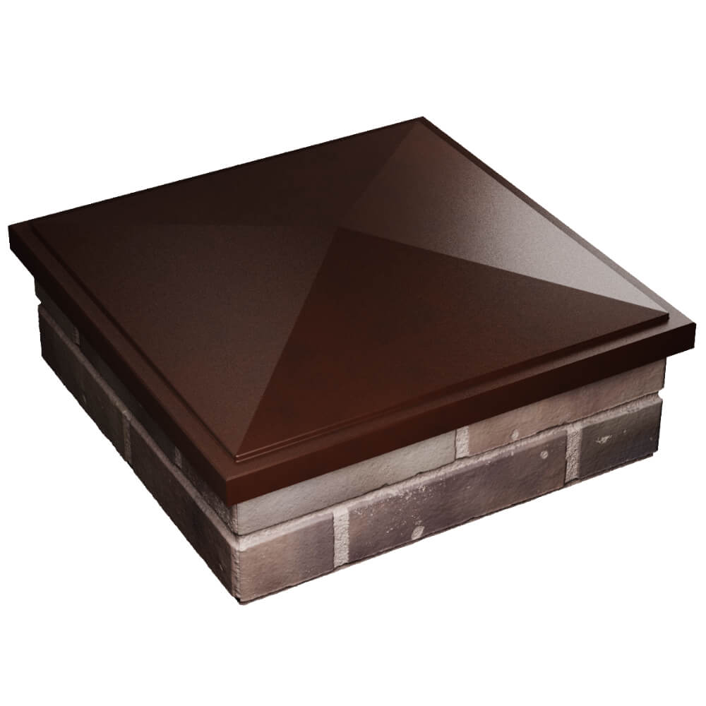 Колпак Zking БонаМоно Коричневый на столб 2х2 кирпича (515х515, 530х530мм) в Солнечногорске фото