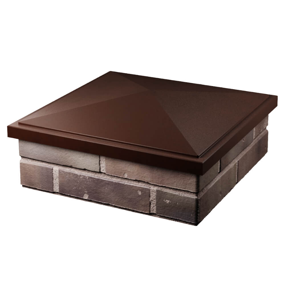 Колпак Zking БонаМоно Коричневый на столб 2х2 кирпича (515х515, 530х530мм) в Солнечногорске фото