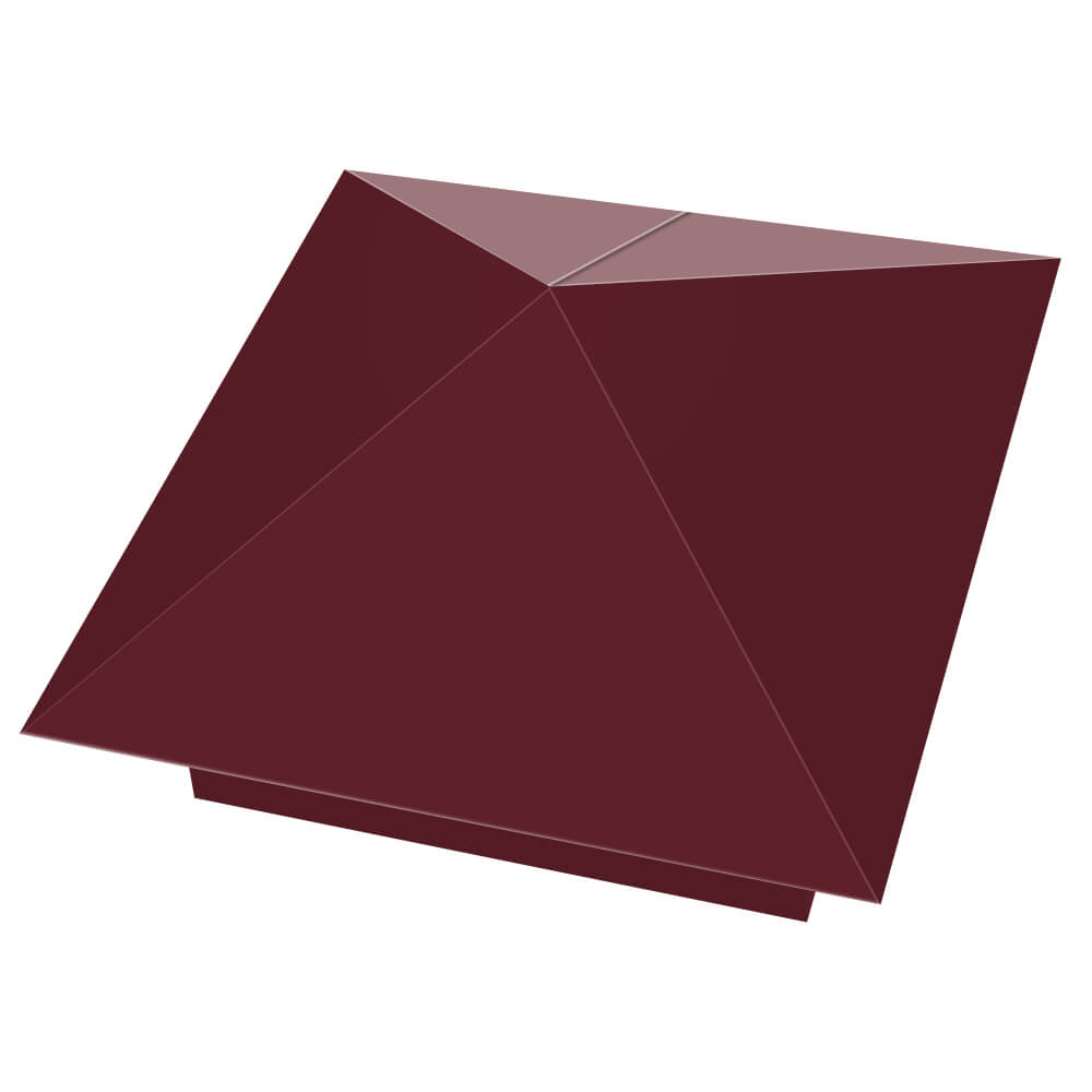 Колпак металлический 390х390мм RAL3005 Красное Вино заборный Солнечногорск фото