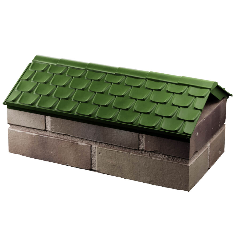 Парапет Zking Эльбрус Зеленый с посадкой на 1 кирпич (255мм) в Солнечногорске фото