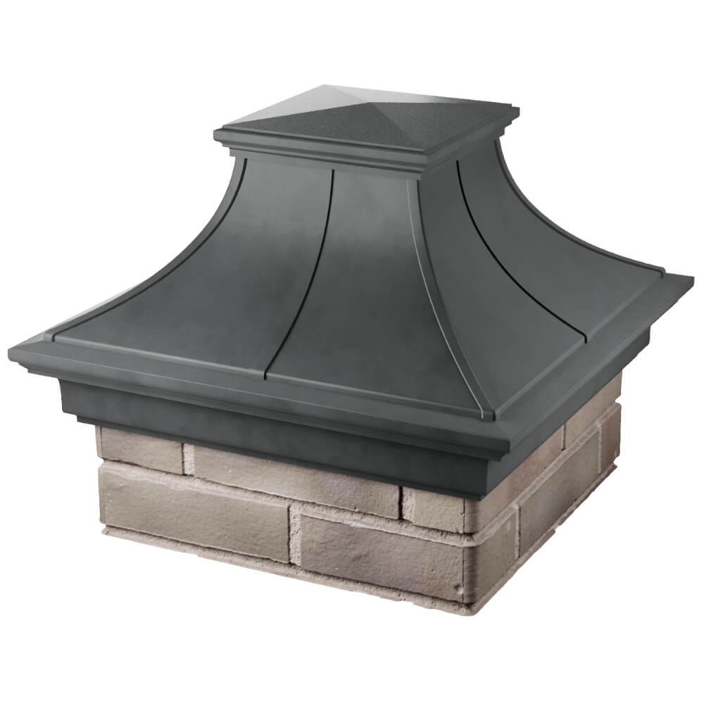 Колпак Zking Монблан Премиум Серый на столб 1.5х1.5 кирпича (385х385мм) в Солнечногорске фото