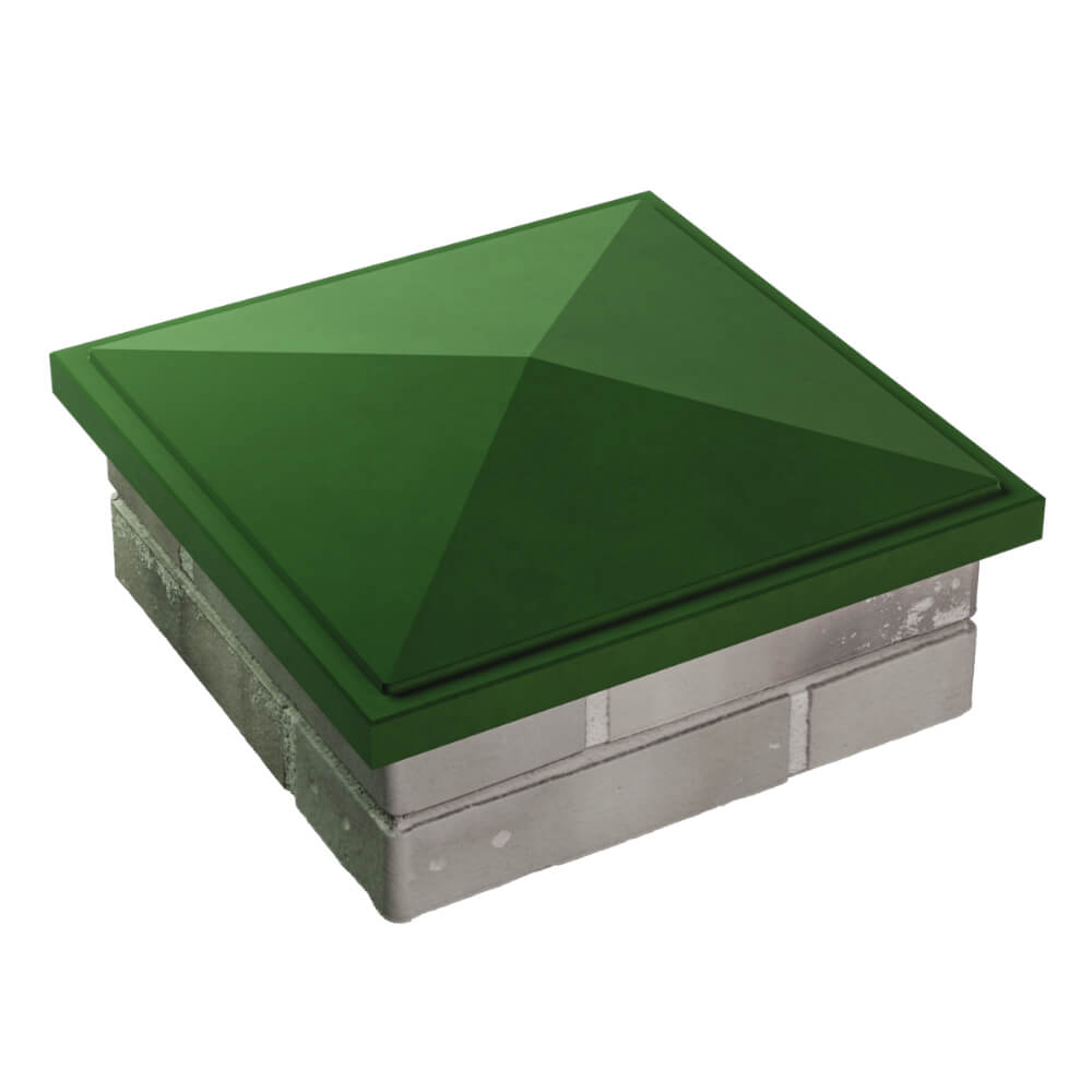 Колпак Zking БонаМоно Зеленый на столб 1.5х1.5 кирпича (385х385, 400х400мм) в Солнечногорске фото