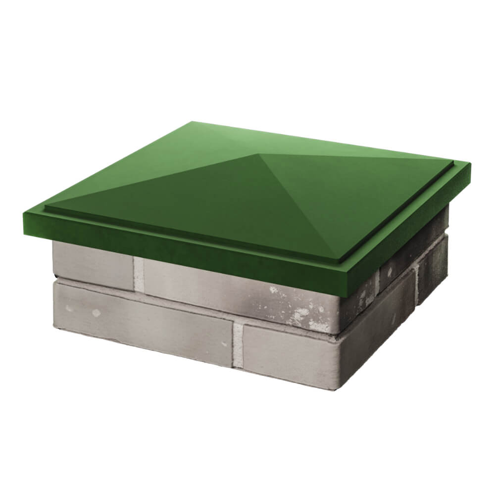 Колпак Zking БонаМоно Зеленый на столб 1.5х1.5 кирпича (385х385, 400х400мм) в Солнечногорске фото